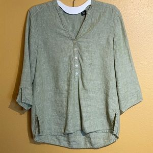 Sage green Pullover LINEN tunic